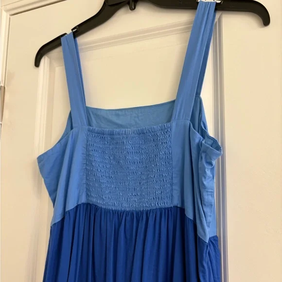 LOFT Colorblock Blue Maxi Dress - Picture 7 of 8